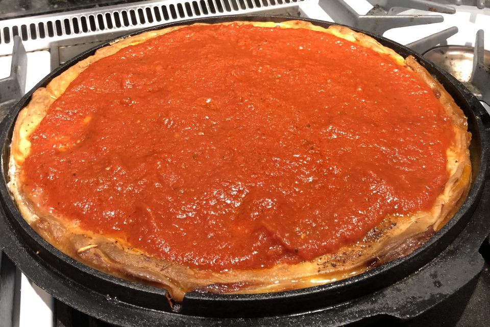 Cooked Chicago Pizza