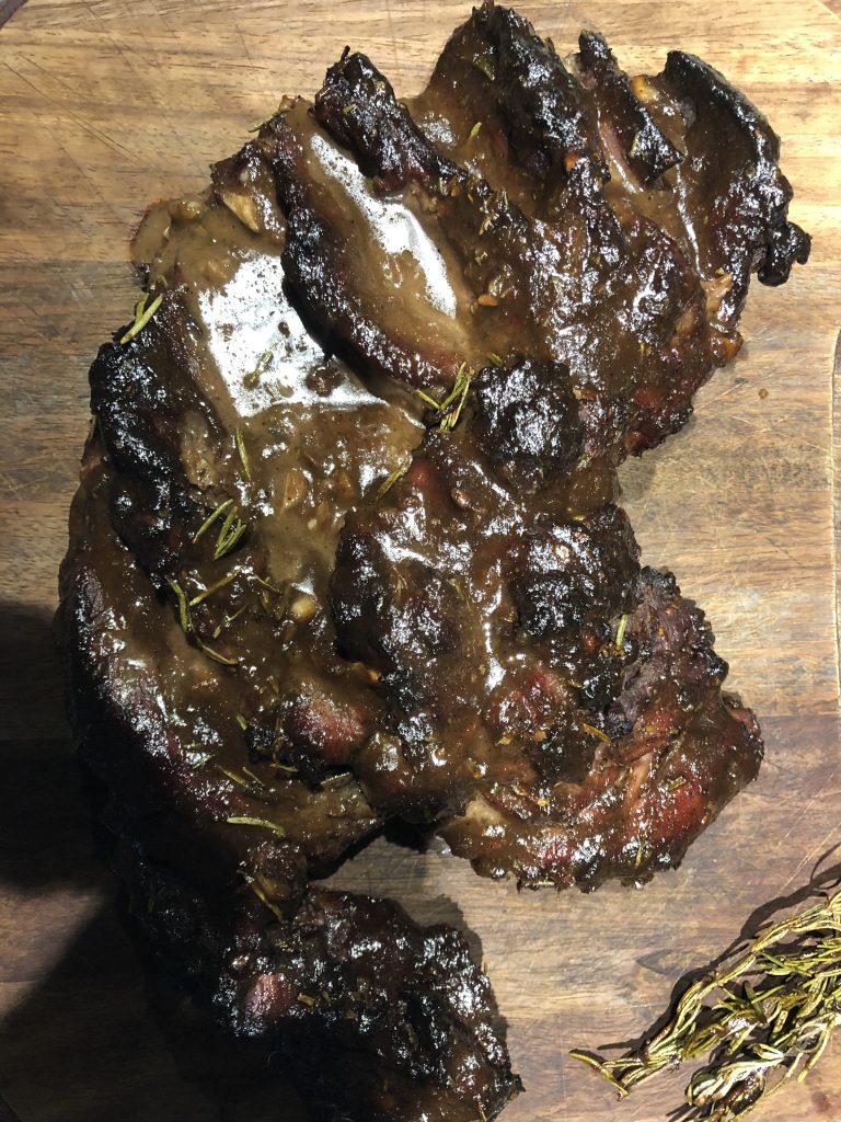 A succulent leg of lamb cooked to perfection