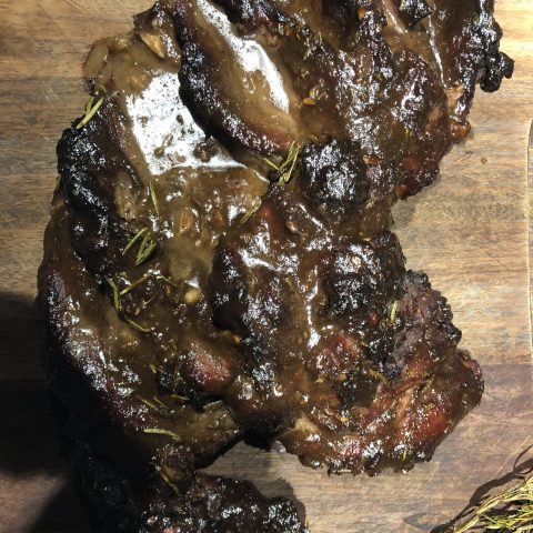 A succulent leg of lamb cooked to perfection