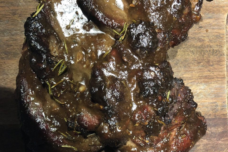 A succulent leg of lamb cooked to perfection